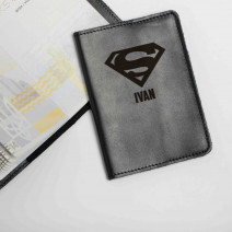 Обложка для паспорта "Супермен" персонализированный